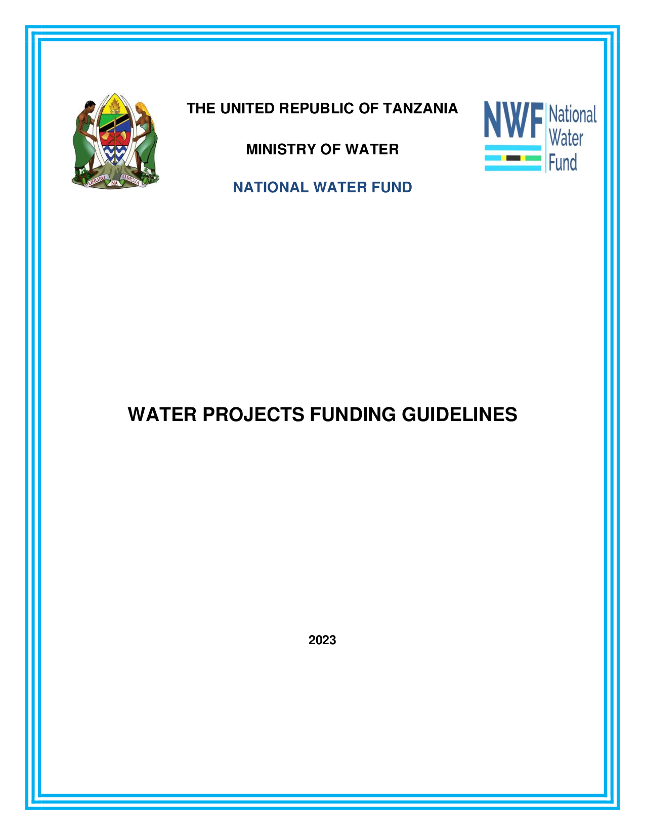 WATER PROJECTS FUNDING GUIDELINES