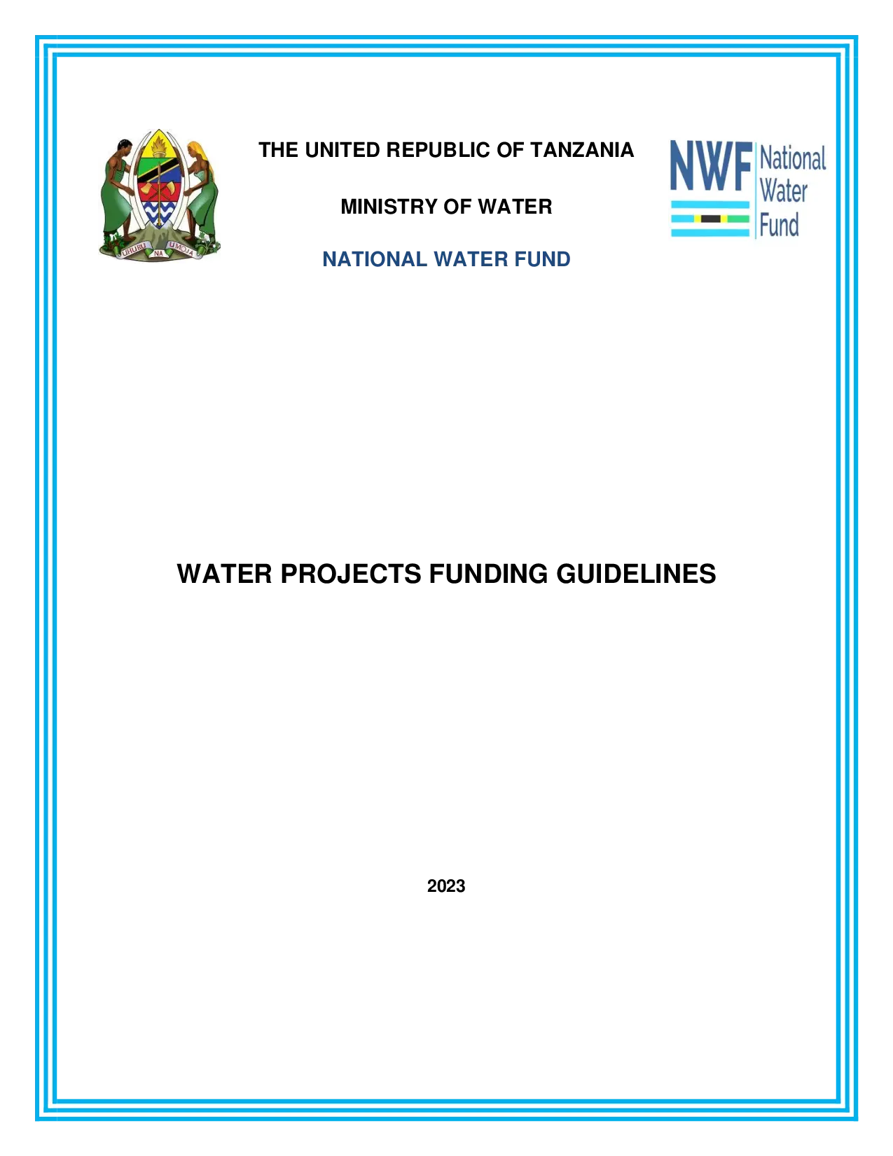 WATER PROJECTS FUNDING GUIDELINES