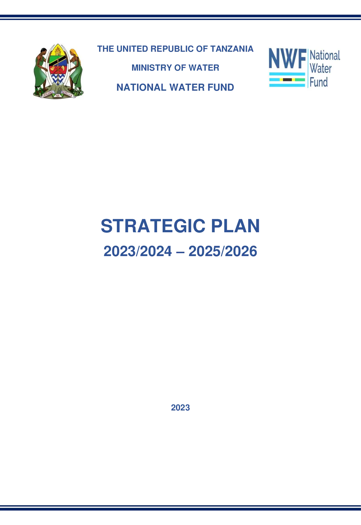 NWF STRATEGIC PLAN 2023-2026